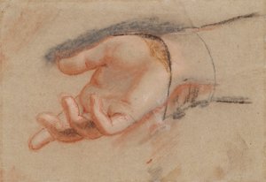 Pastellstudie till en utsträckt hand av Jens Juel