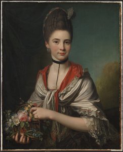 Porträtt av Anna Elisabeth Battier, född Storp av Jens Juel