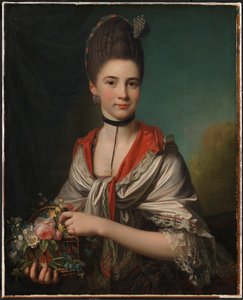Porträtt av Anna Elisabeth Battier, född Storp av Jens Juel