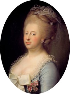 Porträtt av Caroline Matilda av Storbritannien 1751-1775, drottning av Danmark, 1771.