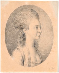 Porträtt av Susanne Elisabeth Holm, kallad Julie, Juels första fästmö av Jens Juel
