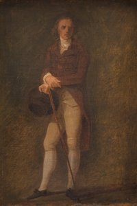 Porträttskiss. Målaren N.A. Abildgaard (?). av Jens Juel