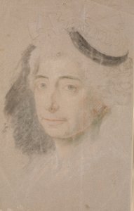 Studera till ett porträtt av fru Margrethe Elisabeth Stampe av Jens Juel