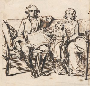 Studier till ”Peder Anker, hans hustru Anna Elisabeth, född Cold, och deras dotter Karen”
