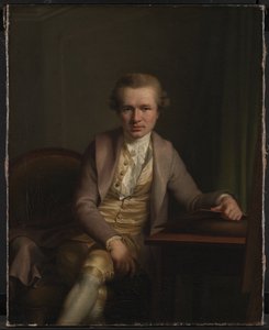 Gravören Johann Friderich Clemens vid sitt arbetsbord av Jens Juel