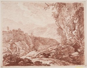 Italienskt fantasilandskap av Jens Petersen Lund