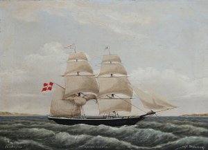 Skonaren Alert av Assens under befäl av kapten Svinding av Jens Thielsen Locher