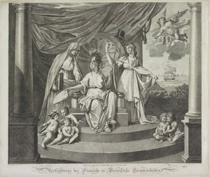 Allegori över alliansen med Frankrike, 1795 Union of the French and Batavian Commonwealths (titel på objekt) av Jeremias Snoek