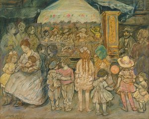 Karusell, ca 1924 (pastell på papper)