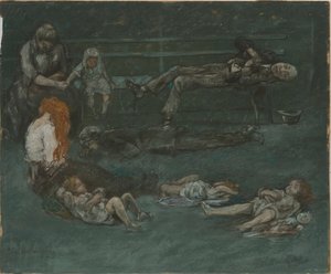 Parkbänk på natten, 1909.