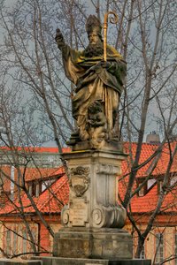 Staty av Saint Augustine av Hippo på Karlsbron av Jeronym (1632-1709) Kohl
