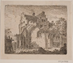Ruin av en klosterbyggnad av Jes Bundsen