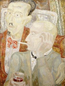 Samtal i Cagnes, ca. 1931 (olja på gessoboard)