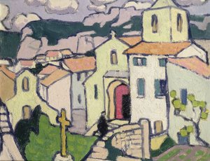 Les Baux, prästen går in i sin kyrka, c.1911