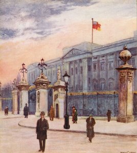 Buckingham Palace (färglitografi)