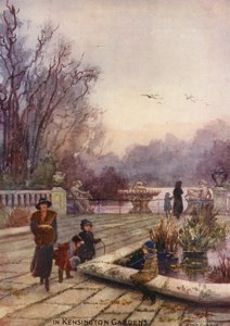 I Kensington Gardens (färglitografi)