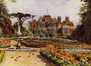 Holland House, The Dutch eller West Garden (färg litho)