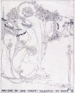 And One by One Crept Silently to Rest, c.1902-3 (penna och svart bläck på veläng)