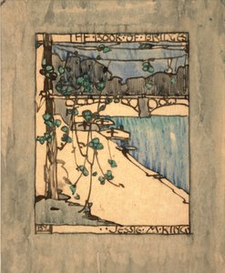 Frontispice för "The Book of Bridges", ca 1911 (akvarell och bläck på papper)