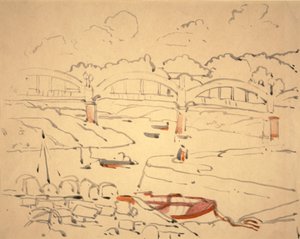Illustration för "The Book of Bridges", c.1911 (akvarell och tusch på papper)