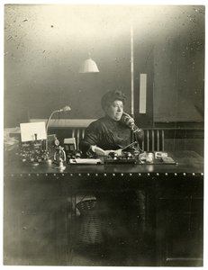 Ms Chas Netcher från Chicago, ägare till en av de största butikerna The Boston Store där. Hon är nu gift igen, hitta hennes namnbyte Mollie Alpiner Netcher Newbury, ca 1905-18 (foto i gelatinsilver) av Jessie Tarbox Beals