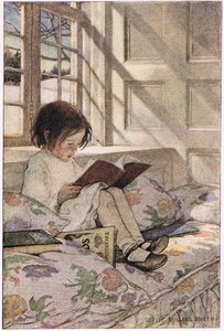 En flicka som läser, från "A Child