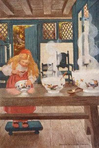 Guldlock eller De tre björnarna (färglitografi) av Jessie Willcox Smith