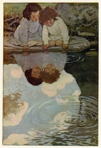 Looking-Glass River (färg litho) av Jessie Willcox Smith