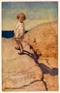 My Shadow (färg litho) av Jessie Willcox Smith