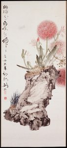 Hortensia och Rock av Jianfu Gao