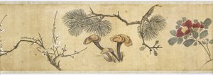 Hundra blommor, tidigt 1600-tal (målat siden) (detalj: se även 207347-58)