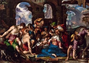 Herdarnas tillbedjan av Joachim Anthonisz. Wtewael