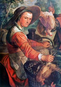 På marknaden, detalj, c1550-1537 av Joachim Beuckelaer