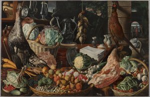 Köksscen med Kristus vid Emmaus av Joachim Beuckelaer