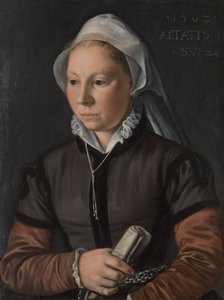 Porträtt av en ung kvinna av Joachim Beuckelaer