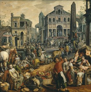 Marknadsscen med Ecce Homo, 1565