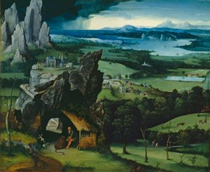 Landskap med S:t Hieronymus, 1516-7