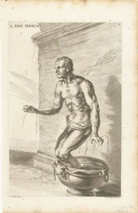 Seneca, graverad av Richard Collin av Joachim von (after) Sandrart