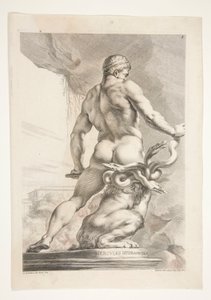 Hercules Hydramuvince (Hercules and the Hydra) av Joachim von Sandrart