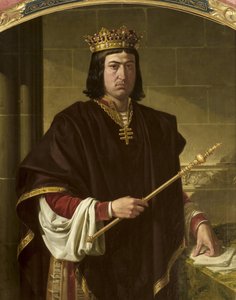 Porträtt av kung Ferdinand II av Aragon (1452-1516) av Joachin Dominguez Becquer