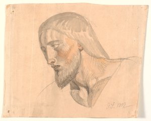 Studie av huvudet av Joakim Frederik Skovgaard