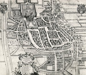 Karta över Racconigi, gravyr av Joan Blaeu (1596-1673), Italien av Joan Blaeu