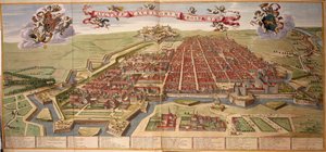 Karta över Turin av Joan Blaeu, från Theatrum Savoy