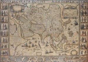 Nova  Acurata Totius Asiae Tabula, auct G. Blaeu, ca 1673 (kolorerad gravyr) av Joan Blaeu