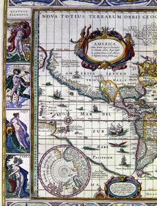 De fyra elementen: eld, luft, vatten och jord av Joan Blaeu