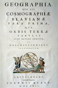 Titelsida till del I av Atlas maior, av Joan Blaeu (1596-1673), kopparstick, Amsterdam av Joan Blaeu