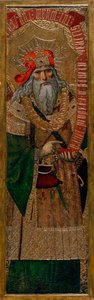 David - Målning av Joan Gasco (aktiv 1500-1529) - ca. 1500 - Tempera på panel - 210,8x60 - Kataloniens nationella konstmuseum, Barcelona