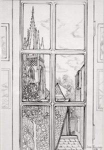 Marlow Church, 2015 (penna) av Joan Thewsey