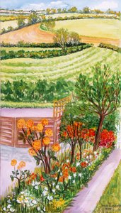 The Cottage Garden och utsikt över, 2000. av Joan Thewsey