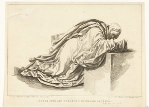 Geknielde figur Studie till målningarna av Jesu drama (titel på objekt)